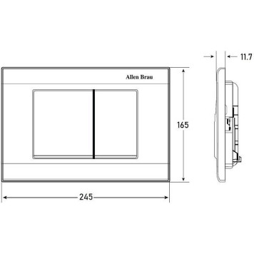 Allen Brau Liberty Клавиша смыва 24,5x1,1x16,5h см, цвет: белый 9.20002.20-1
