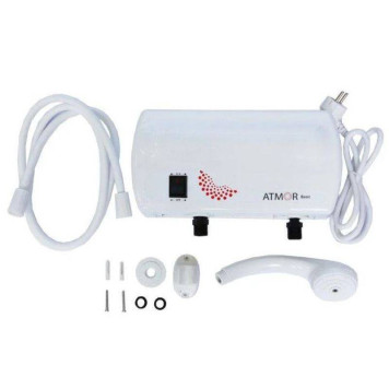 Водонагреватель электрический проточный Ariston 35 кВт душ. лейка Atmor Basic 35 (220)-1