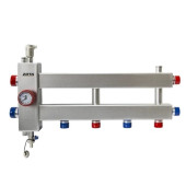Гидроразделитель нерж. с коллектором горизонтальный, односторонний, 3 контура