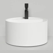 Salini Armonia Round Top 02 Раковина накладная 45х45х25см., с 1 отв. мат-л: S-Stone, цвет: белый  матовый. 130422TM