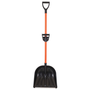 Лопата снеговая Рыцарь с металлическим изогнутым черенком и ручкой силы-1
