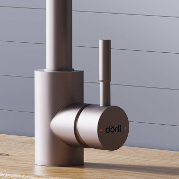 D3007511 Смеситель для кухни с вытяжным изливом, сатин-5