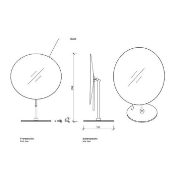 Decor Walther Round SPT 71 Косметическое зеркало 20.5xh30.5см, настольное, увел. 3x, цвет: хром-1