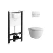 Laufen Z.RU93.0.771.6 PRO подвес унитаз+инстал+кнопка бел+сид ZRU9307716