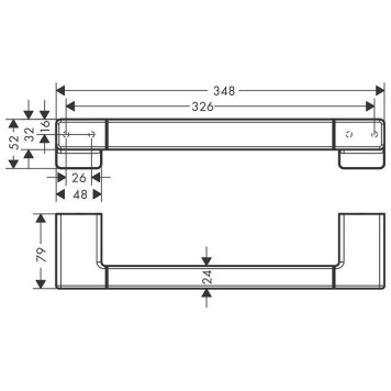 Hansgrohe AddStoris Поручень, цвет: шлифованная бронза. 41744140-1