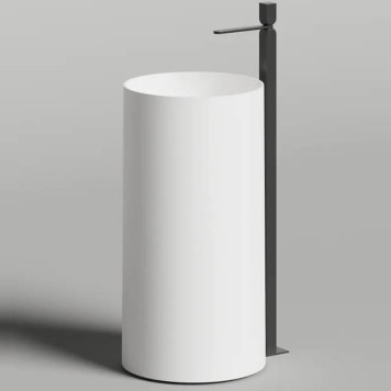 Salini Armonia Round 01 Раковина напольная 45х45х90см., мат-л: S-Stone, цвет: белый матовый-2