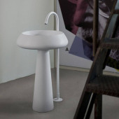 Agape Bjhon 2 Раковина 54.5 см, без отв., выпуск в пол, цвет: белый. ACER1082FZ ,  MET0475S,  MET0563Z