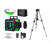 Комплект Лазерный уровень INSTRUMAX GREENLINER 3-360 SET+Штатив телескопический с резьбой 1/4 (5/8) дюйма INSTRUMAX TR-120