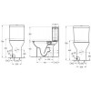 Roca Debba Round Унитаз моноблок 35x65см, безободковый, универсальный выпуск, цвет: белый. 7.3419.9.100.Y, 7.3429.9.P00.Y