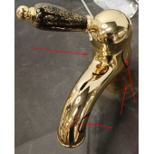 SaleFiore89GO5221 Imperial Смеситель для раковины, со сливным гарнитуром, Gold/Black Sale89GO5221_1160