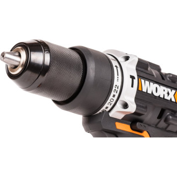 Дрель-шуруповерт ударная аккумуляторная WORX WX352, 60Нм, 20В, бесщеточная, 2Ач x2, ЗУ 2А, кейс-4