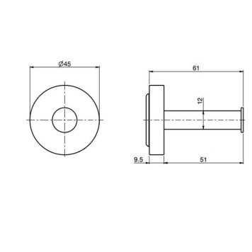 Fima Carlo Frattini Spillo Steel Крючок, подвесной, цвет: нержавеюшая сталь. F6094/1INOX-1