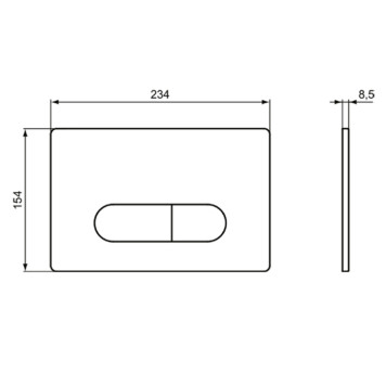 Ideal Standard Prosys Oleas M1 Механическая панель смыва, двойной смыв, цвет: хром. R0115AA-4