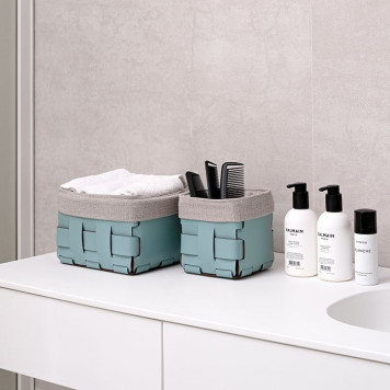 ADJ Мешок для корзины Mini Bottega 1013, 12x12xH13 см., цвет: Grigio-1