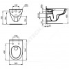 Унитаз подвесной I.life A б/о б/сид Ideal Standard T471601