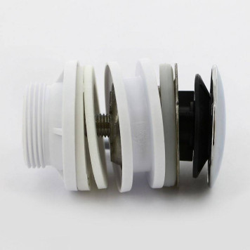 Выпуск McAlpine 60 мм нерж. решетка и пробка-кнопка выход 1 1/4Н пластик хром уп. пакет-2