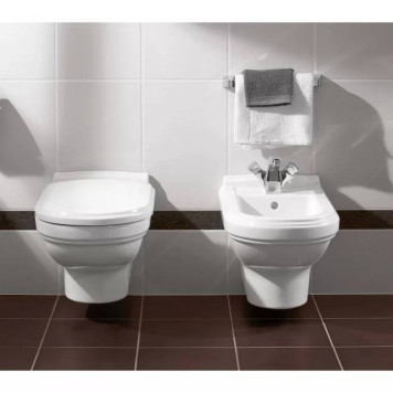 VilleroyBoch Hommage Унитаз 37х60х34.5см., подвесной, CeramicPlus, цвет: альпийский белый. 6661B0R1-5
