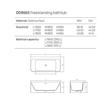 Dea Design Modern Ванна 170x80xh56см, отдельностоящая, цвет: белый-1