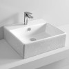 Artceram Quadro Раковина 50х48 см, 1 отв., с переливом, цвет: белый глянцевый, декор: Cementina. QUL002 01 86 акция