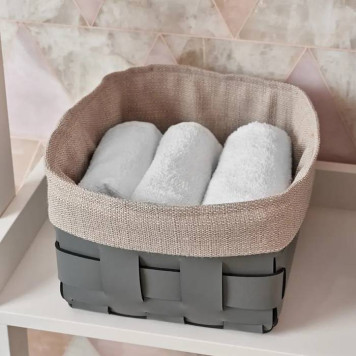 ADJ Мешок для корзины Mini Bottega 1019, 19x19xH13 см., цвет: Grigio-2