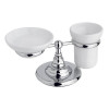 Nicolazzi Accessori Classica Держатель мыльницы и стакана, настольный (без керамики), цвет: хром. 1494CR