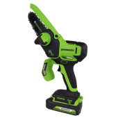 Пила цепная аккумуляторная Greenworks G24MCS10 (мини) (АКБ 2Ач и ЗУ)