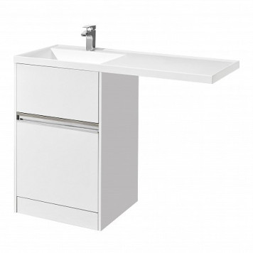 1A2359K1LH010 Набор: 1A235901LH010 Тумба-умывальник Лондри 60/ 1A72843KLH01L Раковина Лондри 120 левая, бел. 1A2359K1LH010