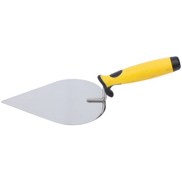 Мастерок нержавеющий, мягкая ручка, Профи, штукатура 190 мм-1