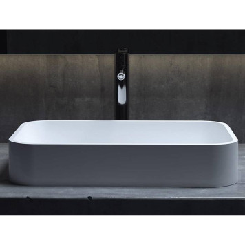 Salini Callista Раковина накладная 54.5х34.5х10cм, без отв., без перелива, S-Sense, цвет: белый глянцевый-1