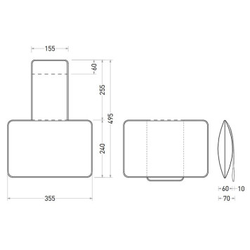 Salini Подушка для ванны 49.5x35.5x7cм , цвет: Grey. 1904201G-5