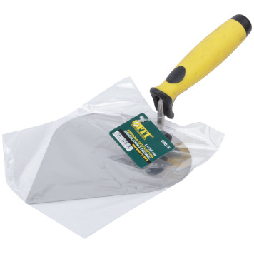 Мастерок нержавеющий, мягкая ручка, Профи, штукатура 190 мм-2