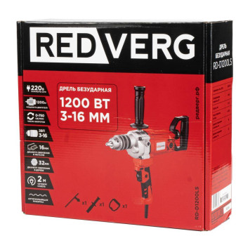 Дрель REDVERG RD-D1200LS безударная-10