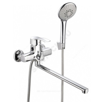 Смес/ванна ПСМ-777-023 однор дл/изл плоск Lобр в/к ПЛЮС Профсан PSM-777-023