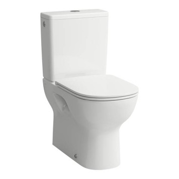 Laufen Lua Унитаз моноблок 65х36х42см., слив универсальный, безободковый, подвод снизу слева, цвет: белый глянцевый. 8.2408.1.000.000.1, 8.2708.3.000.973.1