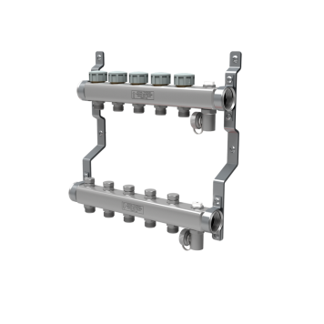Коллектор нерж. в сборе универсальный 1 ВР-3/4 НР, 9 выходов