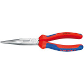 Плоские круглогубцы KNIPEX 2612200, чернёные, 200 мм с режущими кромками