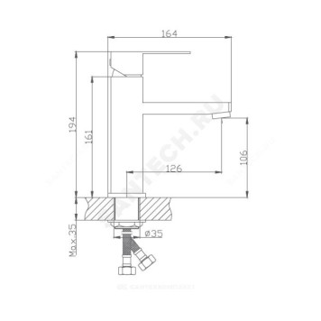 Смес/умыв однор лит/изл гайка Haiba HB10803-1