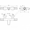 Смес/ванна CERATHERM T100 терм лит/изл б/к Ideal Standard A7238AA