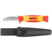 Нож изолированный 1000 В, нерж.сталь, 190 мм, лезвие 68 мм, прорезин.ручка