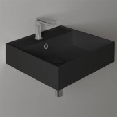 Simas Agile Раковина 51х46см., подвесная, 1 отв., с переливом, цвет: черный матовый. AG51 nero matt*1