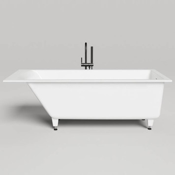 Salini Cascata KIT Ванна встраиваемая, с прямоугольной чашей, 170х75х60см, регулируемые ножки, донный клапан UpDown, сифон S-Sense, цвет: белый матовый. 104313M-1
