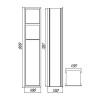 Emco Asis module 2.0 Встр.модуль для туалета 16.8xh80.9см, 2 ящика для т/бумаги, ёршик, 1 дверь петли L/R, без 9750 000 51, подвесной, цвет: хром/optiwhite