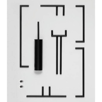 Bertocci Trecento Туалетный ёршик, подвесной, цвет: черный матовый-1