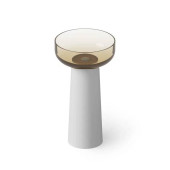 Dea Design Light Раковина 48x48x88см., напольная, без отв., Glasstek, прозрачная смола, цвет: чаша classic green/пьедестал белый. DD2027 480 R6 18