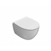 Globo 4all Унитаз подвесной безободковый, 48х37см, с системой скрытого крепежа, цвет: белый. MDS04.BI