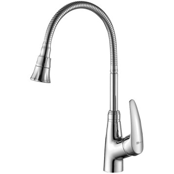 LM0413CLINARAСмеситель для кухни, с гибким изливом и 2х-функциональным аэратором, хром LM0413C