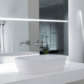 Antonio Lupi Senso Раковина 60х40х15 см, без отв., накладная, цвет: белый-1