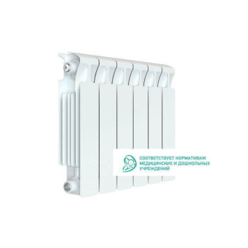 Rifar Monolit 350 6 секций, боковое подключение (белый)