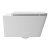 Alice Hide Square Унитаз 55х35см., подвесной, безободковый, с сиденьем и крышкой с микролифтом, с набором для крепления, цвет: белый глянцевый. 31210101SET