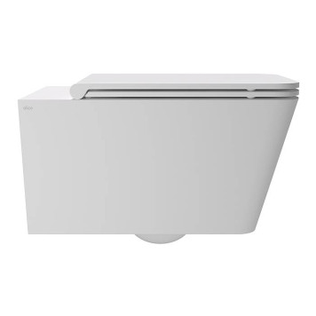 Alice Hide Square Унитаз 55х35см., подвесной, безободковый, с сиденьем и крышкой с микролифтом, с набором для крепления, цвет: белый глянцевый. 31210101SET-3